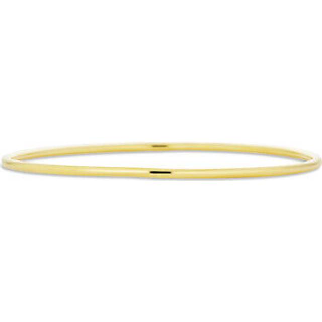 Bling Jewelry Simple Basic Thin Stacking Single Bangle For Women Teen Bracelets Round Smooth 18K Yellow Gold Plated 2MM
