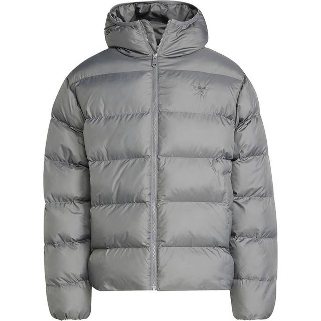 Tonal Hooded Puffer Jacket - Grey Four - XL