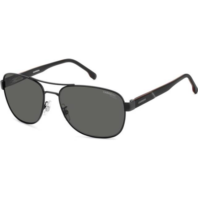 Carrera Man C FLEX 02/G/S 003/M9 Solglasögon Metall Svart Grå Fyrkantig Polariserad