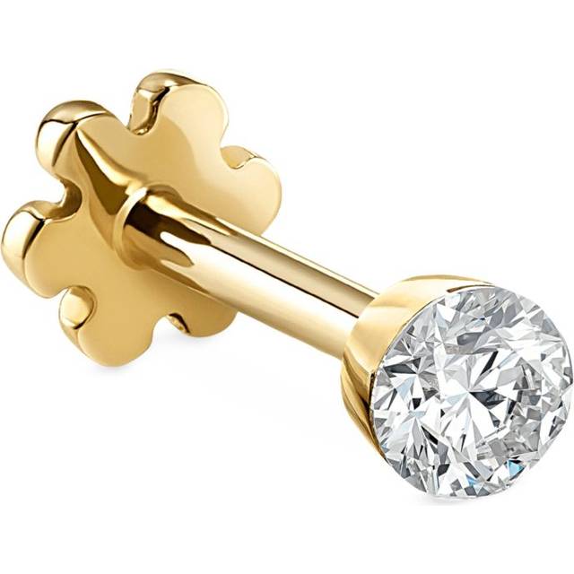 Maria Tash Yellow Gold Invisible Set Diamond Threaded Stud Earring - Rose Gold - 1.5mm