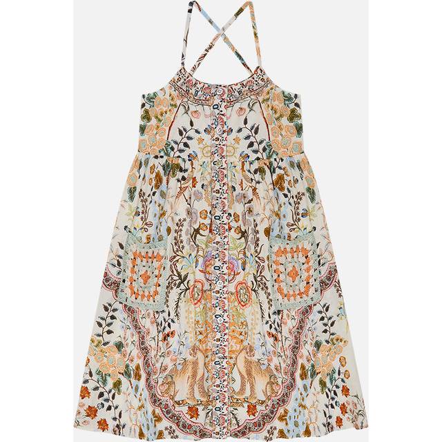 Kids Strappy Midi Dress with Crochet Pckts 4-10 in Honour of Heirlooms, 4