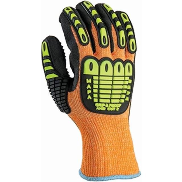 Mapa Professional 457-530011 ExoNit Plus 530 Cut-Resistant Gloves, Yellow & Orange - Size 11