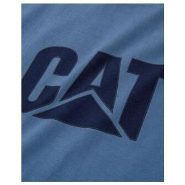 Caterpillar Trademark Logo Mens T-Shirt Coronet Blue - 4XL
