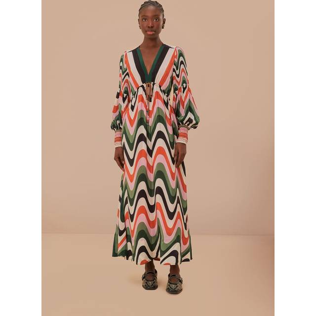 Farm Rio Wave Gradient Maxi Dress