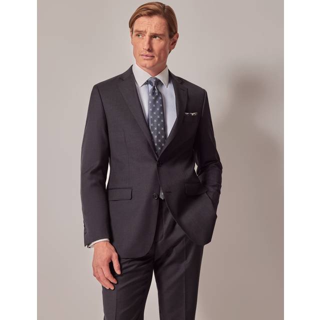 Hawes & Curtis Tailored Fit Dark Charcoal Twill Suit Jacket Size: 40 reg (EU 50)