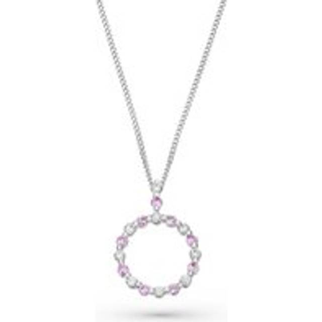 Starlit 9ct White Gold Diamond Tourmaline Pendant