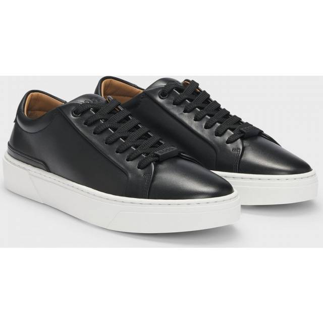BOSS for man. 50536841 Gary Leather Sneakers black (45), Flat, Laces, Casual