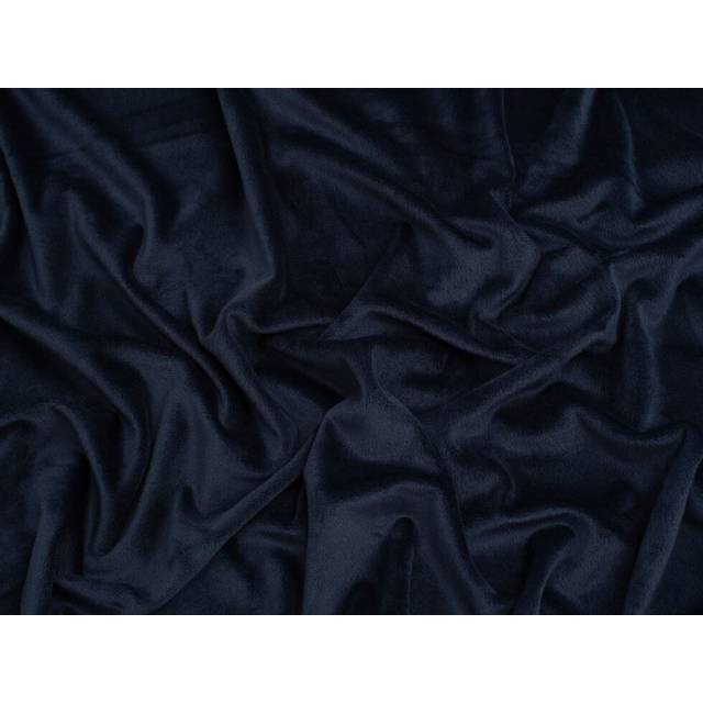 Minerva Core Range Super Soft Plush Fleece Fabric Navy Blue