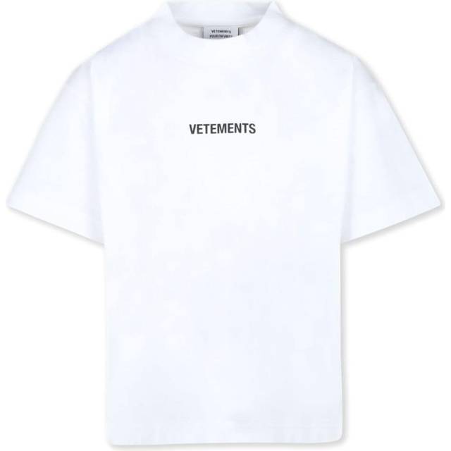 VETEMENTS - logo-print T-shirt - kids - Cotton - 8 yrs - White