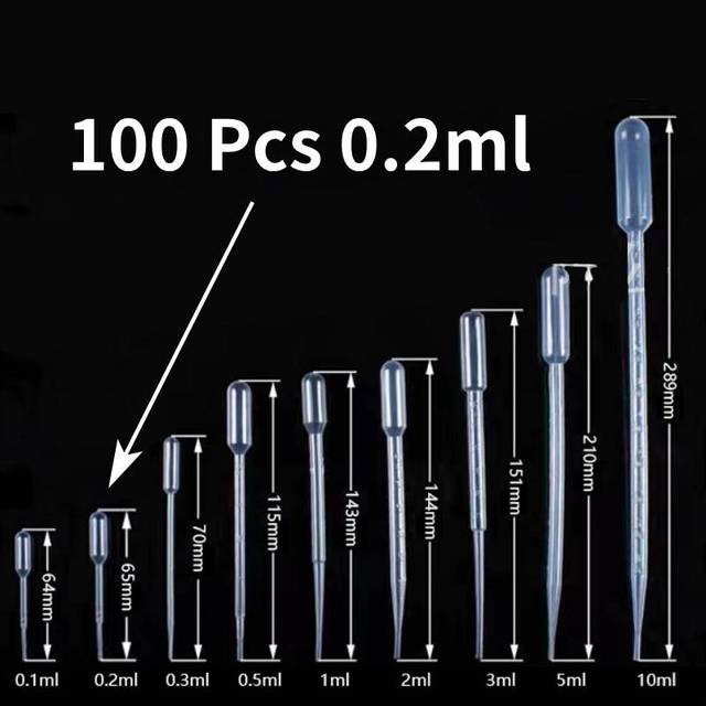 (0.2 ML) Plastic Pipettes Medicine Dropper Eyedropper Syringe Pipet Medical Pastettes