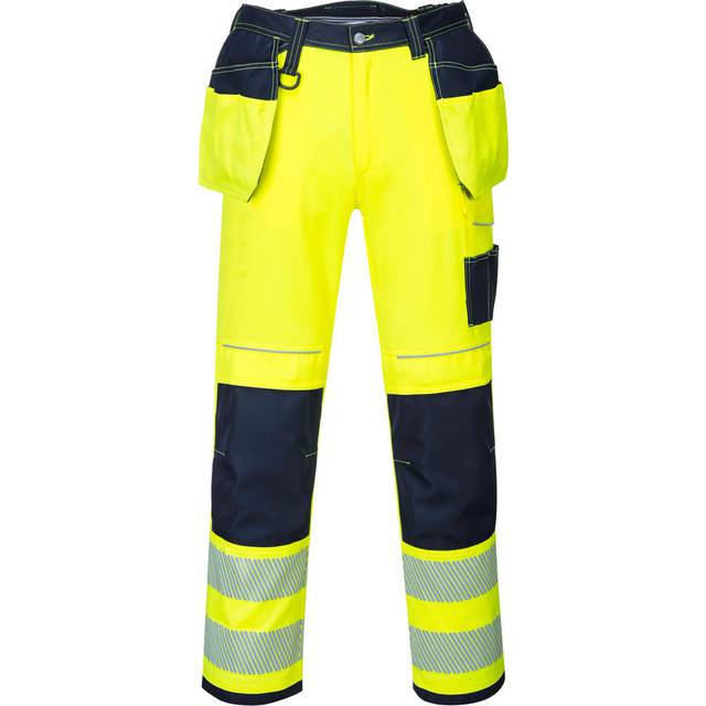 Portwest PW3 Hi-Vis Holster Work Trouser T501 Yellow/Navy 42 Regular C