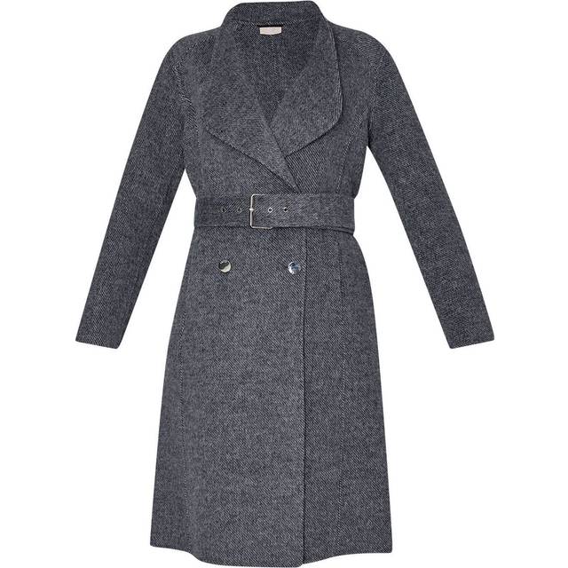 Liu Jo, Belted Coats, female, Gray, L, Grey Winter Coat