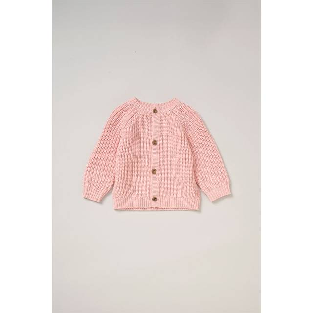 Rock A Bye Baby Girl Cardigan with Embroidery Back Detail - Pink - Size 3-6M