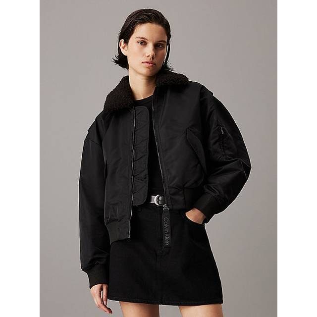 Sateen Aviator Jacket - Black - XL