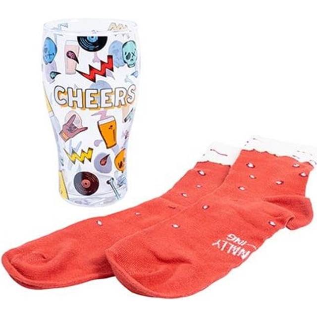 Craft Beer Glass and Socks Set - Multicolour