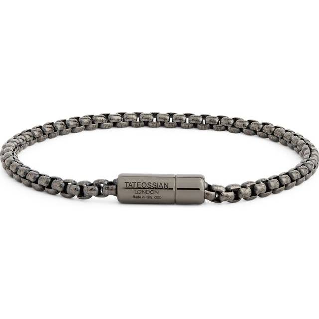 Tateossian Rhodium-Plated Box-Chain Bracelet - Silver - M