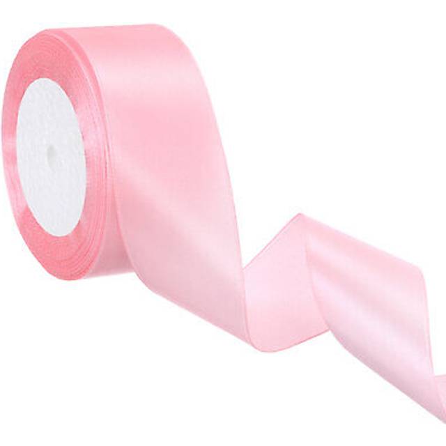 24 yards pink satin ribbon polyester for gift decoration