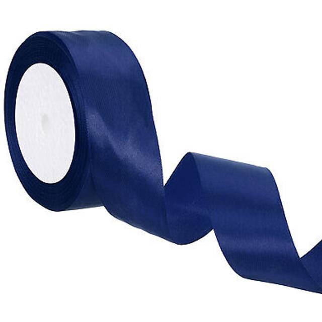 24 yards navy blue satin ribbon polyester for gift decoration