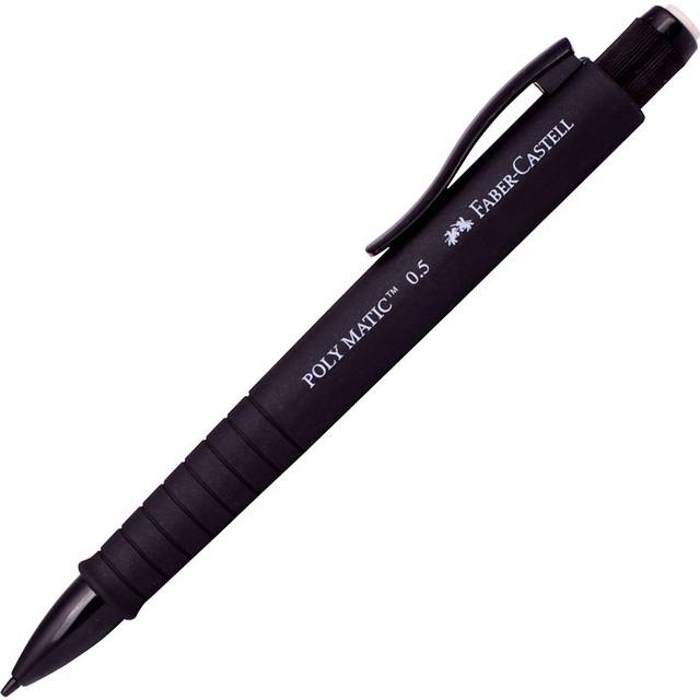 Faber-Castell Poly Matic Mechanical Pencil Automatic 0.5mm - Long Eraser Black