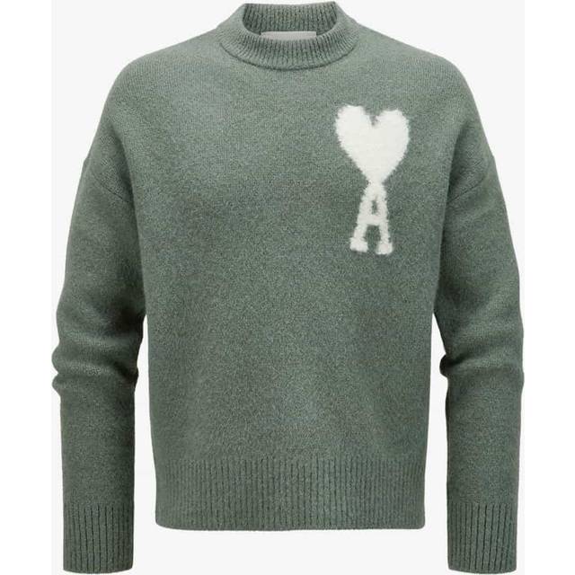 AMI Paris Green Ami de Coeur Crew Neck Sweater - ANTIQUE CLAY/4013 - XXL