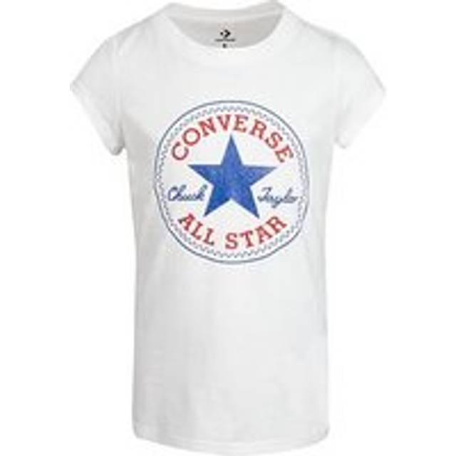 Converse for girl. 368992 Timeless T-shirt white (5años= 104/110 cm), Casual, Cotton, Short sleeve, children's fashion