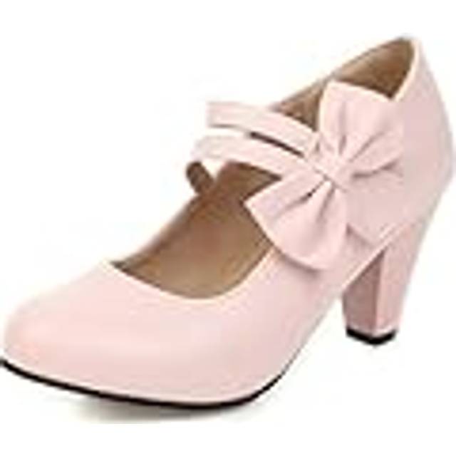 Kvinnors mångsidiga Lolita-klackar Söt rosett Japansk söt enkel temperament förhöjd tjocka höga klackar Fairy Style Jk Uniform Lolita högklackade skor