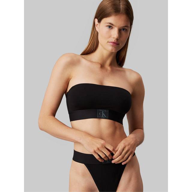 Calvin Klein – CK 96 – Svart bralette med logga-Svart/a