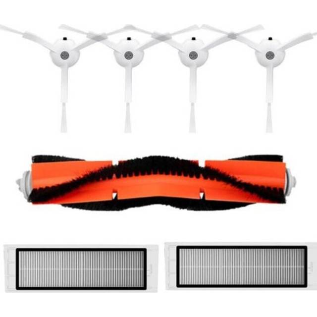 Durable Main Brush Side Brushes Filters For Xiaomi Mijia Robot Vacuum Cleaner Orange Vacuum Cleaner Parts