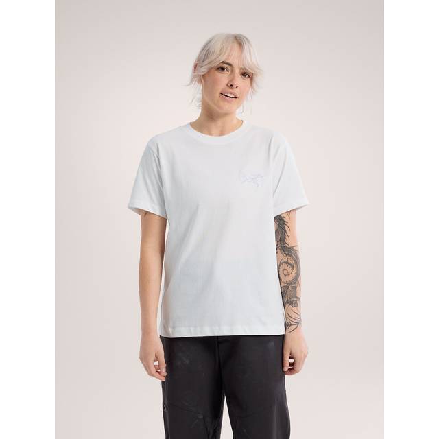 Arc'teryx Women's Kragg Cotton Little Bird Crew S/S T-shirt Dam Storlek XL Färg grå/vit