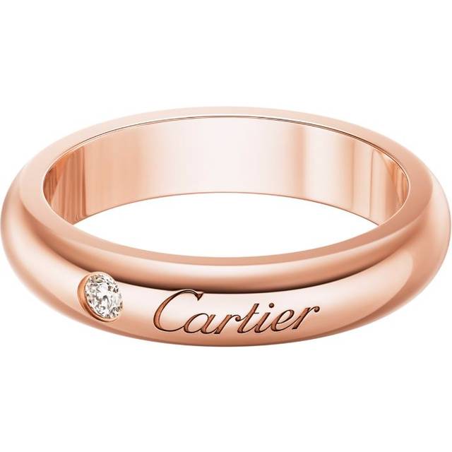 Rose Gold and Diamond C de Cartier Wedding Band - 52