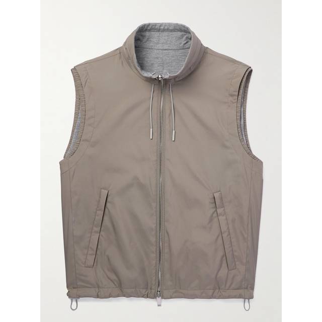 Zegna - Reversible Shell and Cashmere, Cotton and Silk-Blend Gilet - Men - Brown - IT 52