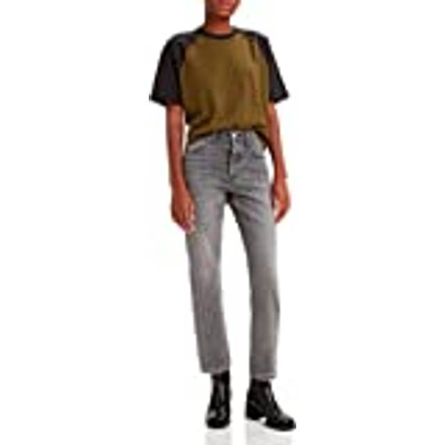 Levi's 501 Crop Straight Leg Jeans - Denim