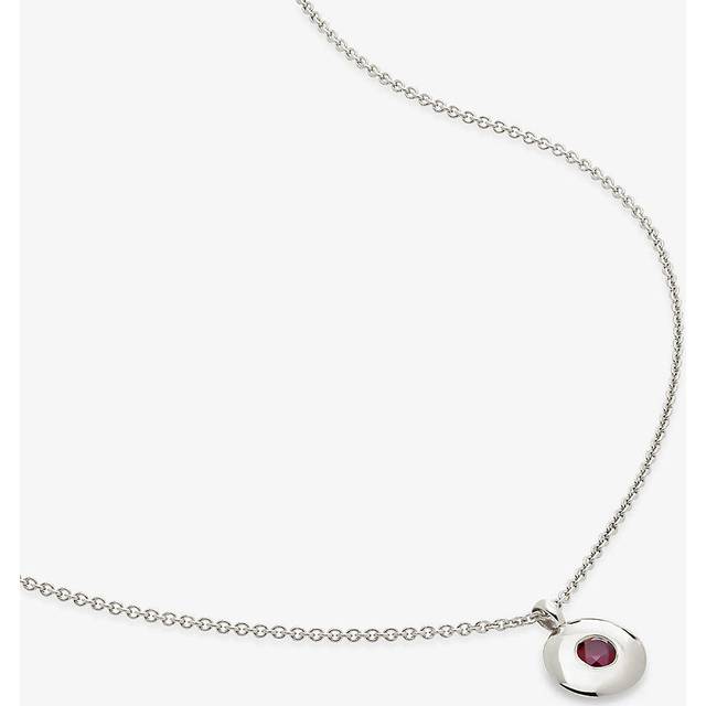 Monica Vinader Birthstone Round Pendant Necklace