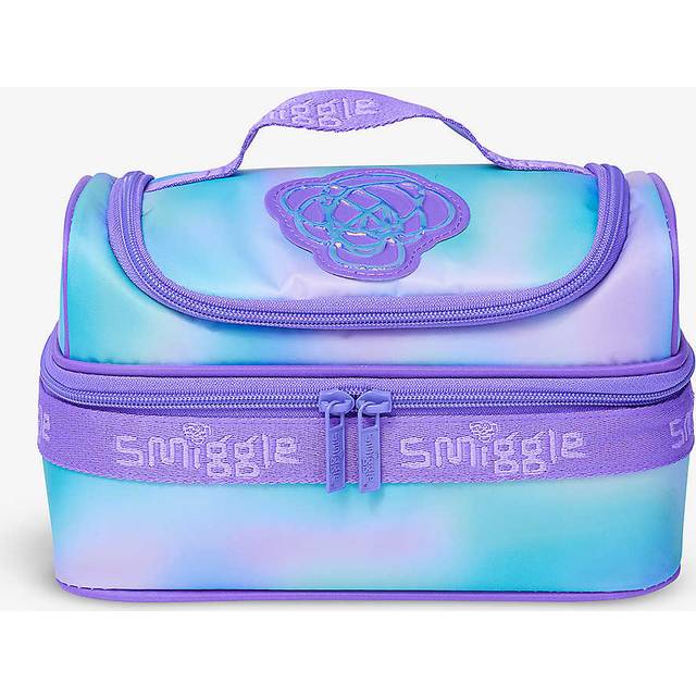 Smiggle Boys Lilac Kids R Double Decker Woven Lunch Box - LILAC