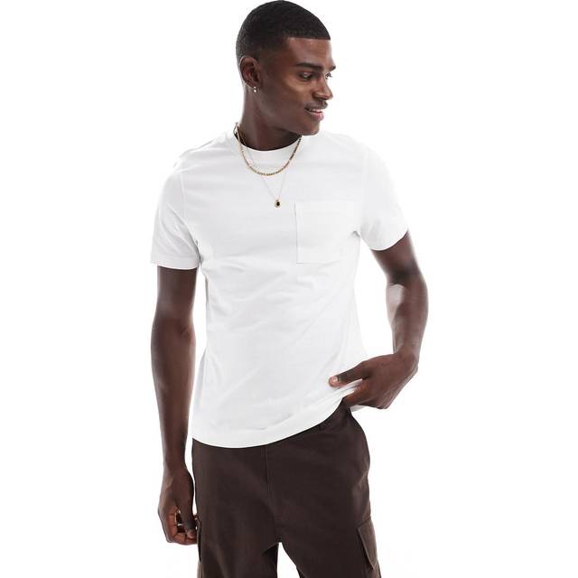 Farah – Stacy – Vit t-shirt med ficka-Vit/a
