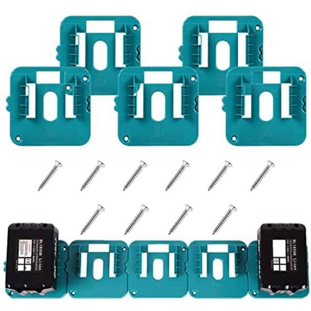 5 Pack Battery Holder Battery Mount for Makita 18V Battery Dock Holder Fit for BL1860 BL1850 BL1840 BL1830 Battery