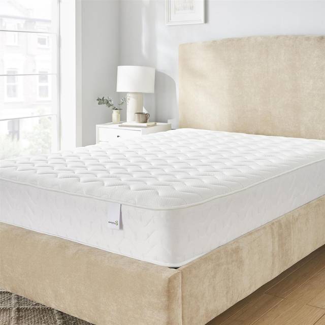 Memory Foam and Spring Deluxe Hybrid Mattress - White / Double