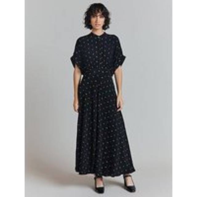 Ghost Arabella Kimono Sleeve Dress, Black