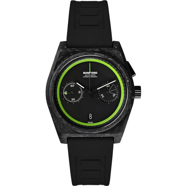 Bamford London Carbon Fibre B347 Glow Watch - Black - 41mm