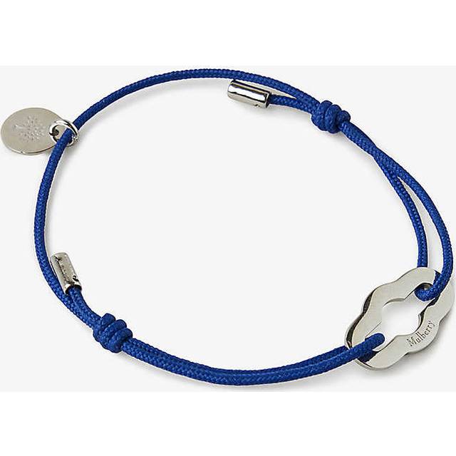 Mulberry Womens Pigment Blue Pimlico Recycled-polyester and Gold-plated Brass Bracelet