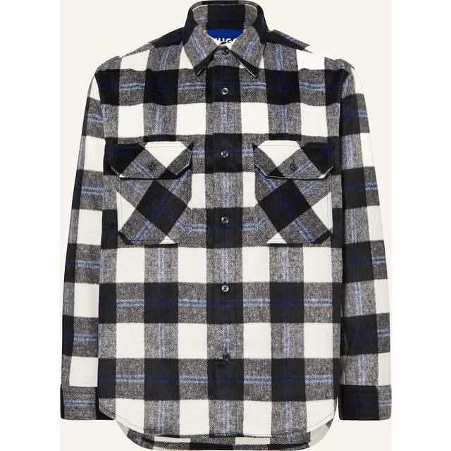 HUGO Blue Ebolt Overshirt White