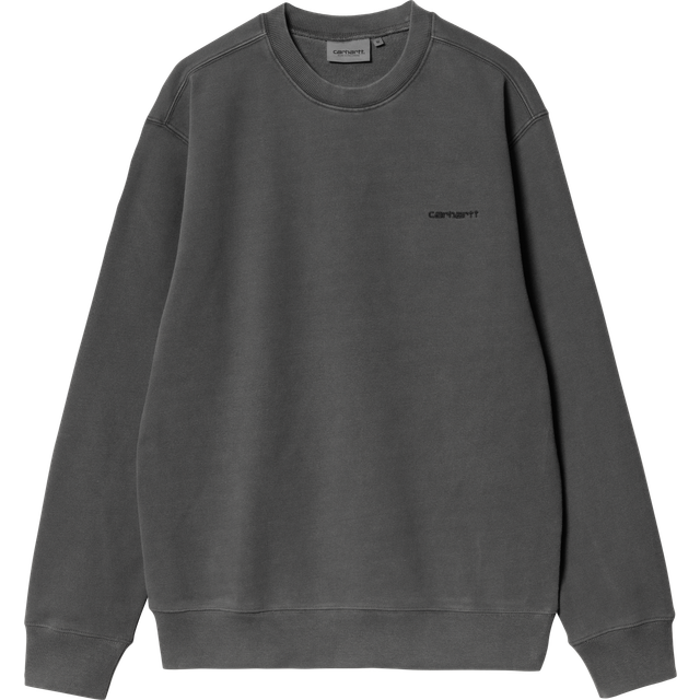 Carhartt Work In Progress Black Duster Script Sweatshirt - GD 89 Black - S