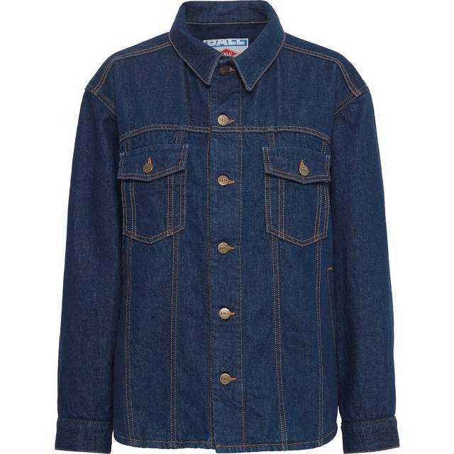 Ball, Jacka, Dam, M, Denim, Denimjacka med tryck och fickor - blue (M)