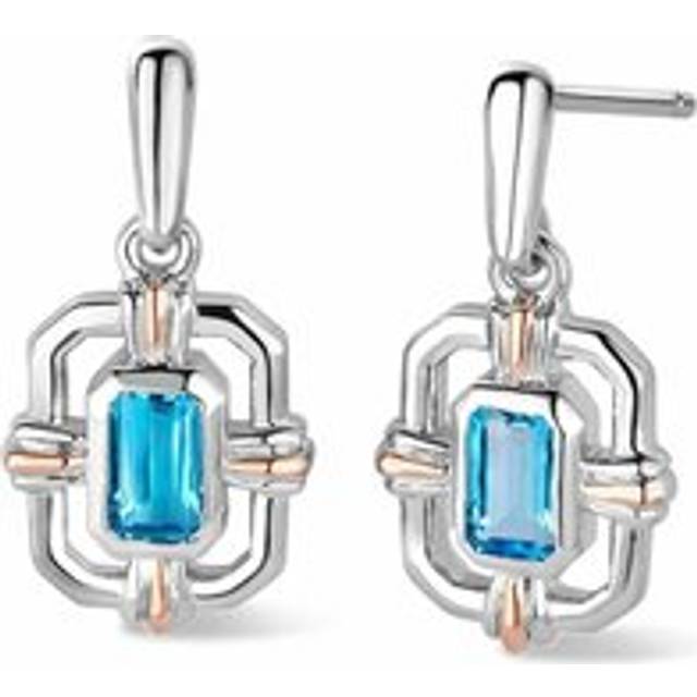 Clogau Enchanted Gateways Sterling Silver Swiss Blue Topaz Stud Earrings