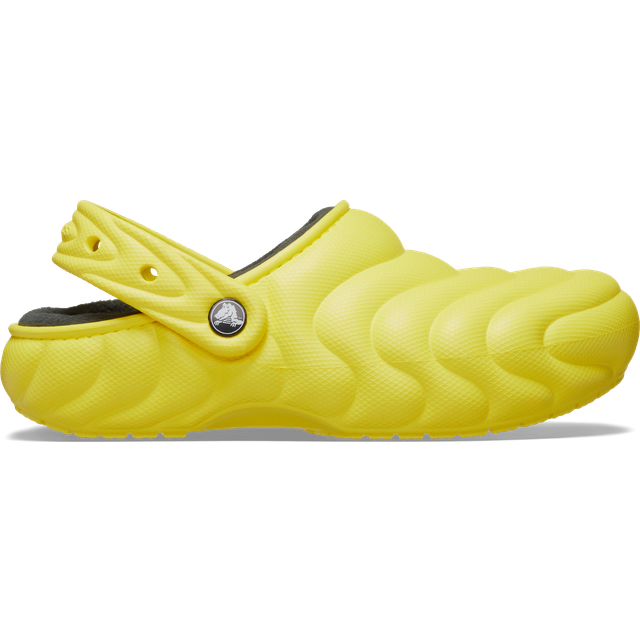 Crocs – Gula, klassiska, puffiga tofflor med foder