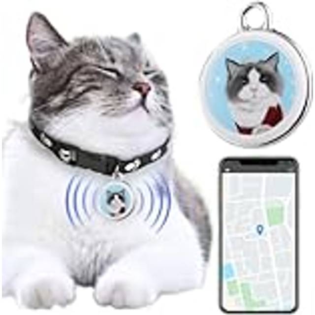 HIMS GPS-spårare för katter katt spårare halsband marknadsledande husdjur GPS-platsspårare ingen laddning krävs ingen månadsavgift vattentät fungerar med alla halsband