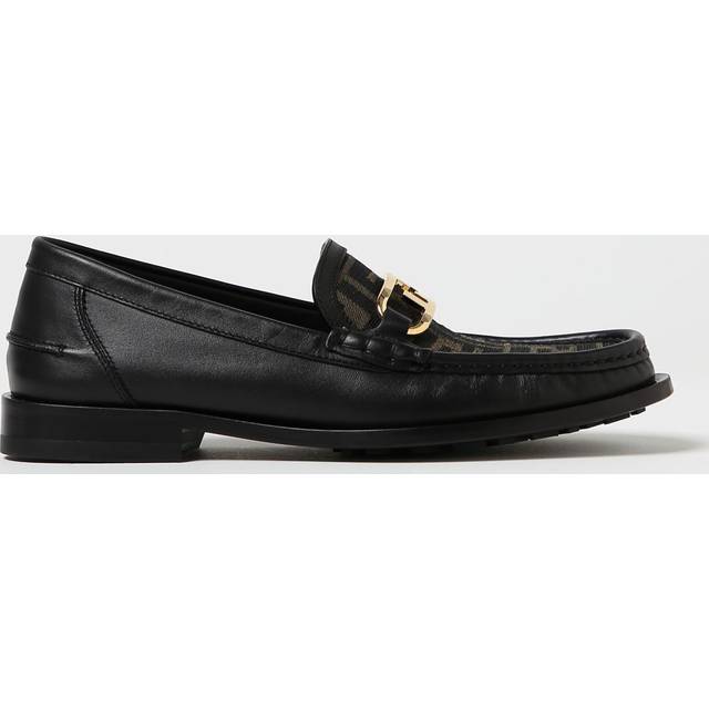 Fendi Men's Multicolor Leather And Fabric Loafers in Black | Size 6 | 7D1550AJZF Color F0R7R (6)