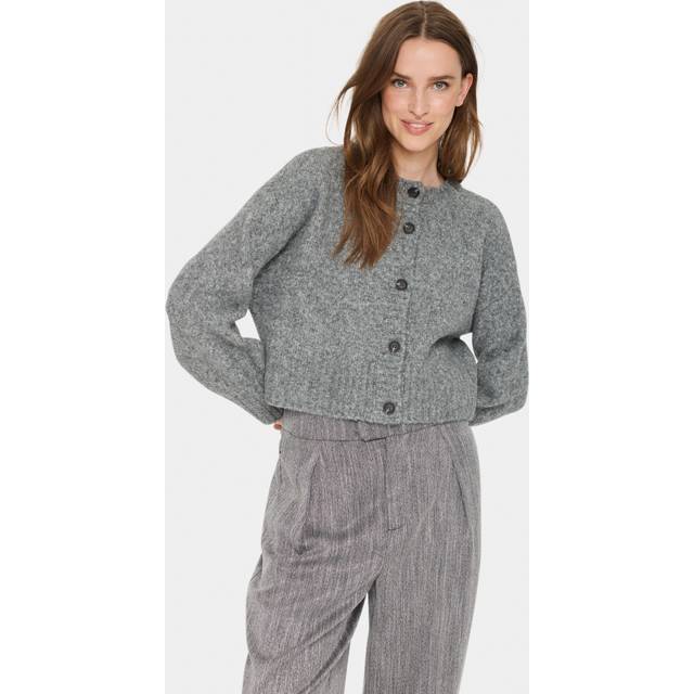 Saint Tropez Gilda Button Round Neck Cardigan