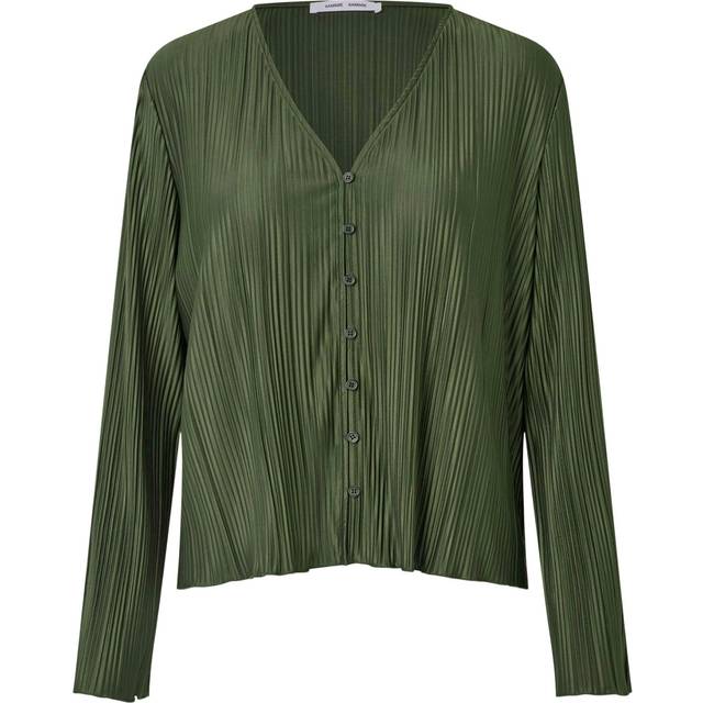 Samsøe Sauma Blouse 10167 Dam Toppar Stl. M - Från Magasin - Forest Night (M)