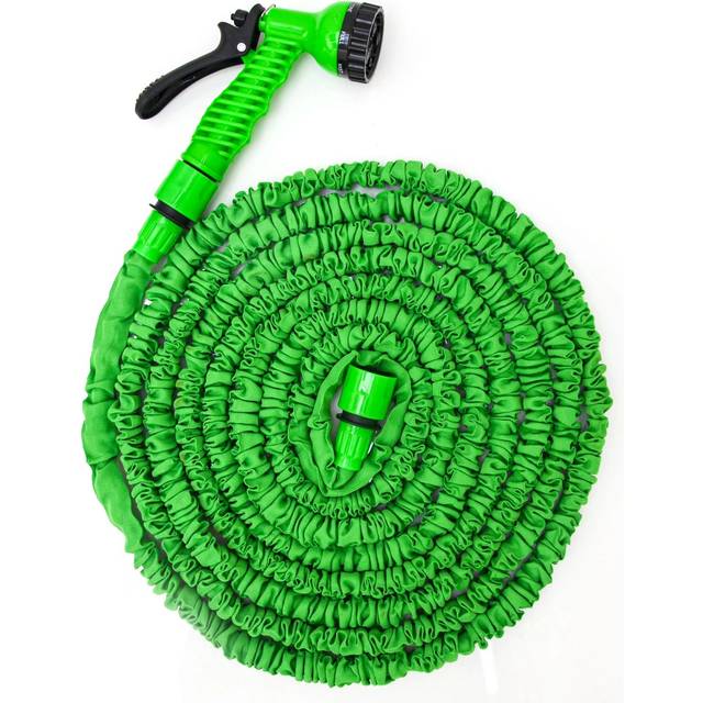 Eyepower - Stretch Garden Hose Expandable Wonder Hose 7m-15m incl 7 jets Spray Nozzle Gun Flexible Pipe for Watering